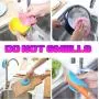 Antibacterial Healthy Silicone Sponges Not Stick Heat Resistant Dishwashing Brush Scrubber for Kitchen Supplies Multi Purpose Mildew Free Brushes + Silicone Baking Gloves (Pack of 2+1)