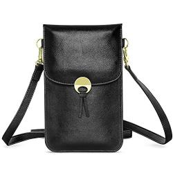 MoKo Cell Phone Bag, Multi-pocket Crossbody Pouch with Shoulder Strap Fit iPhone 11 Pro/11/11 Pro Max/Xs Max/XR/Xs/X, Samsung Galaxy Note 10/Note 10 Plus/S10e/S10/S10 PLUS, Oneplus 7/7 Pro - Black