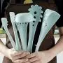Nivalkid 4 Pieces Nylon Cooking Utensils Kitchen Utensil Set - Tools Kitchenware 4 Piece High Temperature Non-stick Shovel Spoon Food Clip Potato Press (Blue)