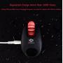 Repeated Charge Full Silicone Vibrating Cock Ring with 12 Pieces of Soft Tongue - Waterproof Rechargeable Penis Ring Vibrator-1500 r / min - Sex Toy for Male/Female or Couples