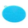Silicone Scrubber, Silicone Multipurpose Kitchen Scrub Brush for Dish Pot and Veggies Fruit Non-Stick Pan, Blue