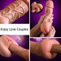 Risareyi 8.4 Inch Thick Relaxation Massager Silicone Oral Toy Super Soft Huge Double Headed D?`ld.?s Valentines Day