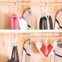 MOVEmen Hook Creative Rotate Hook Belt Tie Bag Scarf Closet Organizer Holder Hanger Shoe Rack Hook Washing Rack Wallet Handbag Hook Kitchenware Drain Rack Hanger Washroom Mop Holder Coat Rack (Blue)