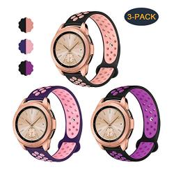 Valband Compatible Samsung Galaxy Watch (42mm) Band/Galaxy Watch Active (40mm) Bands, Soft Silicone 20mm Watch Band Replacement Sport Strap Wristband for Women Men
