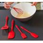 Silicone Cooking Utensils Kitchen Utensil set- Stainless Steel Silicone Kitchen Utensils Set - Silicone Utensil Set Spatula Set - Silicone Utensils Cooking Utensil Set - Kitchen Tools and Gadgets(Red)