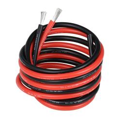 BNTECHGO 12 Gauge Silicone Wire Ultra Flexible 20 feet high Temp 200 deg C 600V 12 AWG Silicone Wire 680 Strands of Tinned Copper Wire Stranded Wire Model Battery Cable Black and Red Each Color 10 ft