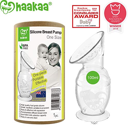 Haakaa Manual Breastpump Saver with Base 4oz/100ml