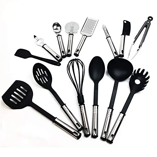 Professional For Hot Pink Cookware, 24 Pcs Spoon Cooking Multifunction Kitchenware Set Scrapper Silicone - Plate Set Camping, White Plastic Ladle, Plastic Ladles, Kitchen Amp Home, Camping Gadgets