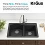 Kraus Forteza Granite Kitchen Sink, 33-Inch, KGD-50BLACK