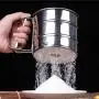 Sifters & Shakers - Stainless Steel Sieve Cup Powder Flour Pastry Baking Home Garden Dining Bake Ware Cake - Tablecloth Muffin Metal Flour Sifter Kitchenware Powder Colander Tool Bake Ga