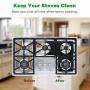Reusable Gas Stove Burner Covers - 10 Pack Upgrade Double Thickness 0.2mm Non-Stick Stovetop Burner Liners Gas Range Protectors Size 10.6” x 10.6” Cuttable Dishwasher Safe Easy to Clean