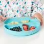 Bumkins Silicone Grip Dish, Suction Plate, Divided Plate, Baby Toddler Plate, BPA Free, Microwave Dishwasher Safe ? Blue