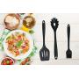 Prime Products - Kitchen Utensil Set - Professional 10 Piece Black Cooking Utensils - Nonstick Silicone And Heat Resistant Kitchenware