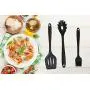Prime Products - Kitchen Utensil Set - Professional 10 Piece Black Cooking Utensils - Nonstick Silicone And Heat Resistant Kitchenware