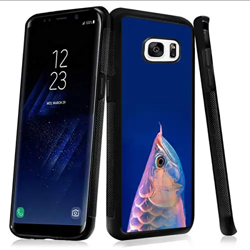 Samsung Galaxy S7 Case, Arowana Shock-Absorption TPU Rubber Bumper Samsung Galaxy S7 Case, Ultra Thin Slim Protective Cover for Samsung Galaxy S7-Black
