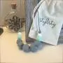 Baby Teething Necklace for Mom, Silicone Teething Necklace, BPA Free (Gray/Mint/White)