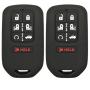 2Pcs Coolbestda Silicone 7buttons Key Fob Remote Skin Cover Protector Keyless Entry Case Accessories for 2018 Honda Odyssey elite