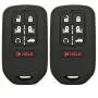 2Pcs Coolbestda Silicone 7buttons Key Fob Remote Skin Cover Protector Keyless Entry Case Accessories for 2018 Honda Odyssey elite
