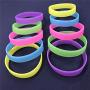 GOGO Glow-in-The-Dark Wristband Rubber Bracelets Halloween Party Costume Accessories
