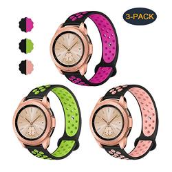Valband Compatible Samsung Galaxy Watch (42mm) Band/Galaxy Watch Active (40mm) Bands, Soft Silicone 20mm Watch Band Replacement Sport Strap Wristband for Women Men