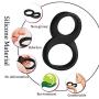 Dayloveme 8 Shape Silicone Double Co-ck Rings Adult S-ex Toys for Men