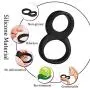 Dayloveme 8 Shape Silicone Double Co-ck Rings Adult S-ex Toys for Men