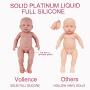 Vollence 16 inch Realistic Lifelike Baby Doll That Look Real,Not Vinyl Material Dolls,Real Full Silicone Reborn Baby Dolls,Soft Handmade Newborn Silicone Baby Doll -Boy