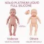 Vollence 16 inch Realistic Lifelike Baby Doll That Look Real,Not Vinyl Material Dolls,Real Full Silicone Reborn Baby Dolls,Soft Handmade Newborn Silicone Baby Doll -Boy