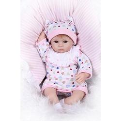 Pinky 42cm 17inch Lovely Realistic Reborn Baby Doll Toddler New Born Cute Soft Silicone Lifelike Baby Girl That Look Real Magnet Pacifier