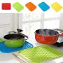 BeesClover Silicone Heat-Resistant Coaster Mats Pads Pot Bowl Oven Table Placemat Mat Trivet Tray Kitchenware Tool