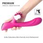 Waterproof G Vibrator Dildo for Women with 9 Strong Vibration Modes for Effortless Insertion, Silicone G Spot Vibrator Clitorial Vibrator for Exciting Stimulation- Ideal Sex Toy for Female