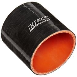 HPS HTSC-275-BLK Silicone High Temperature 4-Ply Reinforced Straight Coupler Hose, 75 PSI Maximum Pressure, 3" Length, 2.75" ID, Black