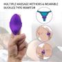 Wearable Vibrator Clitoral Panty Massager - Adorime Adjustable Buckle Clitoris Stimulator with 10 Modes, Waterproof Butterfly Vaginal Adult Toy with Remote, Rechargeable Sex Thing for Women & Couple