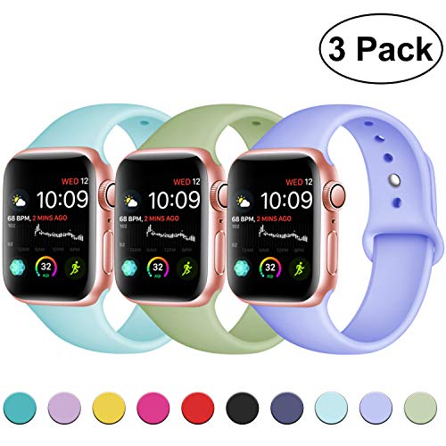 DaQin Band Compatible with Apple Watch 38mm 40mm 42mm 44mm for Women and Men, Sport Replacement Wristbands for iWatch Series 5 Series 4 Series 3/2/1, S/M, M/L