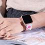 EXCHAR Compatible with Apple Watch Band Floral 38mm 40mm 42mm 44mm Silicone Replacement Wristbands for iWatch Series 5/4/3/2/1 for Women with Cute and Fadeless Pattern Printings
