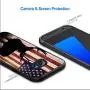 Samsung Galaxy S6 Case with American Flag Pattern Whimsical Design Bumper Black Soft TPU and PC Protection Anti-Slippery &Fingerprint Case for Samsung Galaxy S6
