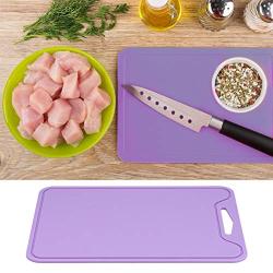 Cutting Board Chopping Board With Hanging Hole Food Grade Silicone Flexible Easy to Clean for Home Kitchen Use Purple Kitchenware