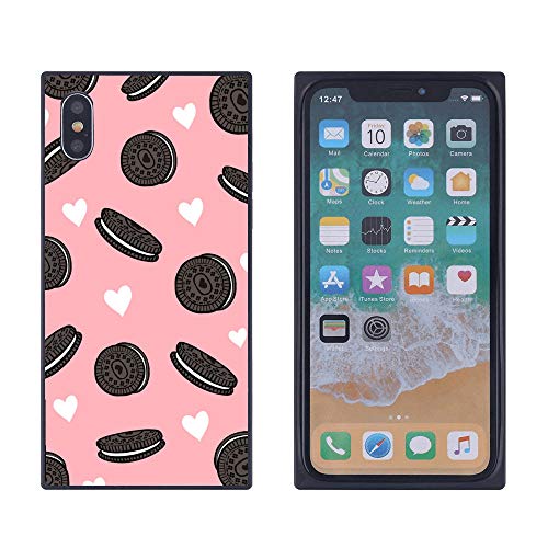 iPhone Xs Max Case,Flexible Soft TPU Cover Shell,Slim Silicone Black Rubber Non-Slip Durable Design Protective Phone Case for iPhone Xs Max -Biscuits
