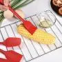 Silicone Baking Tool Set-Silicone Kitchenware 6 Piece Set Cream Scraper Baking Tool Spatula Brush Set, blue