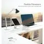 MoKo Tablet Stand, 210 Degree Multi-Angle Rotatable Phone Desktop Holder Fit iPhone 11 Pro Max/11 Pro/11, iPad 10.2" 2019, New iPad Air 3, Mini 5, iPhone XS/XS Max/XR/X, Galaxy Note 10 Plus, Silver