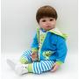 Binxing Toys Reborn Baby Dolls Cute Newborn Boy and Girl Silicone Weighted Body Realistic Reborn Dolls18 Inch Beautiful Outfits Set Great Birthday Gifts for School Children (70308)