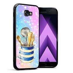 Samsung Galaxy A5 2017 Case, Kitchenware Shock-Absorption TPU Rubber Bumper Samsung Galaxy A5 2017 Case, Ultra Thin Slim Protective Cover for Samsung Galaxy A5 2017-Black