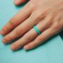 ThunderFit Womens Thin Swivel Rings, 10 Rings / 8 Rings / 4 Rings / 1 Ring - Stackable Silicone Wedding Rings - 2.5mm Wide - 2mm Thick