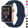 TIMTU Sport Band Compatible with Apple Watch Band 40mm 38mm 42mm 44mm, Soft Silicone Strap Replacement for Apple Watch Series 5 4 3 2 1 for Women/Men