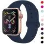 TIMTU Sport Band Compatible with Apple Watch Band 40mm 38mm 42mm 44mm, Soft Silicone Strap Replacement for Apple Watch Series 5 4 3 2 1 for Women/Men
