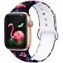 Kaome Floral Bands Compatible with Apple Watch 38mm 40mm 42mm 44mm, Soft Silicone Fadeless Pattern Printed Replacement Strap Bands for Women, Compatible with iWatch Series 5/4/3/2/1, S/M M/L