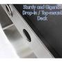 Single Sink 33 Inch Topmount/Drop In Stainless Steel Kitchen Sink Package 16 Gauge Single Bowl Basin Complete Sink Pack pppp106