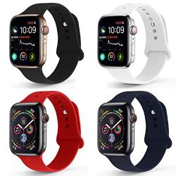 NUKELOLO Sport Band Compatible with Apple Watch 38MM 40MM 42MM 44MM,Soft Silicone Replacement Strap Compatible for Apple Watch Series 5/4/3/2/1