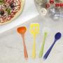 Silicone Cooking Utensil Set 6PCS Rainbow Semi-transparent Kitchenware Spatula Scraper Oil Sweep Salad Spoon Non-Stick Heat Resistant for Cooking Baking