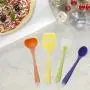 Silicone Cooking Utensil Set 6PCS Rainbow Semi-transparent Kitchenware Spatula Scraper Oil Sweep Salad Spoon Non-Stick Heat Resistant for Cooking Baking